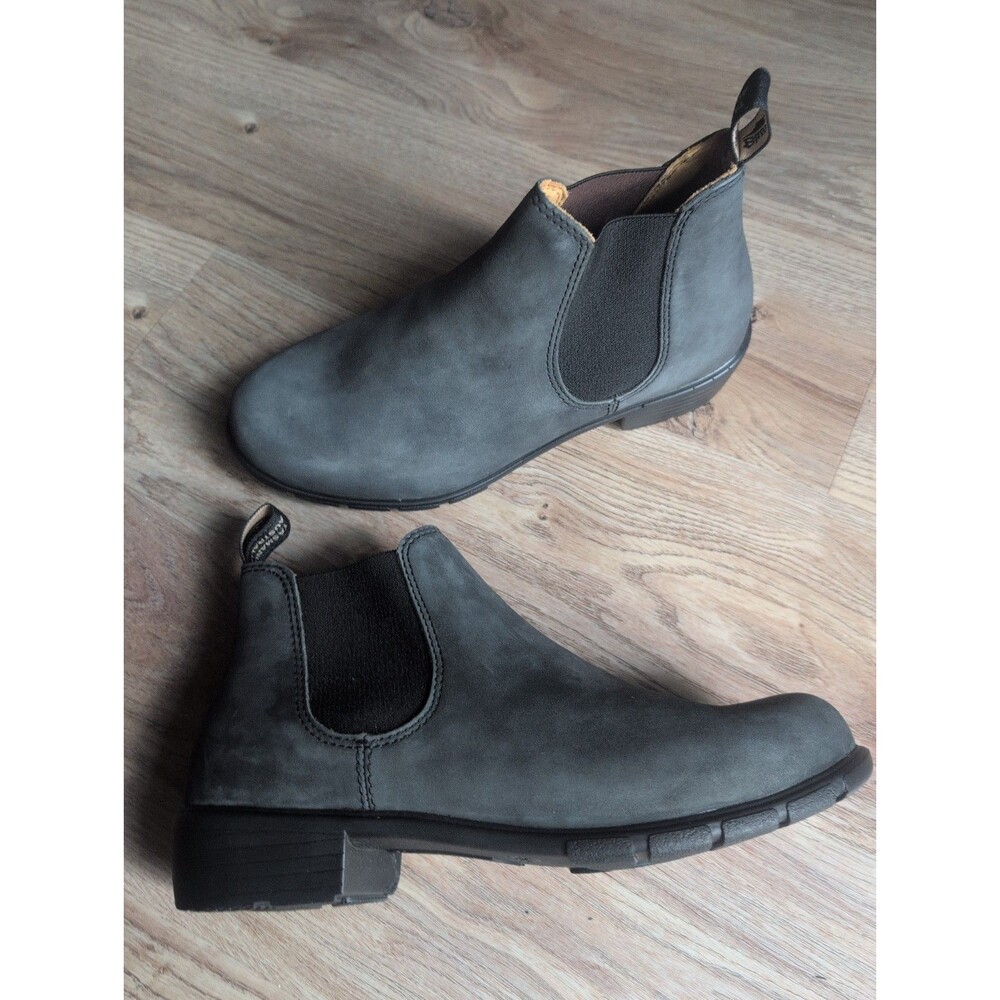Blundstone 1971 low Chelsea Boots Rustic Black Leather Womens 8.5